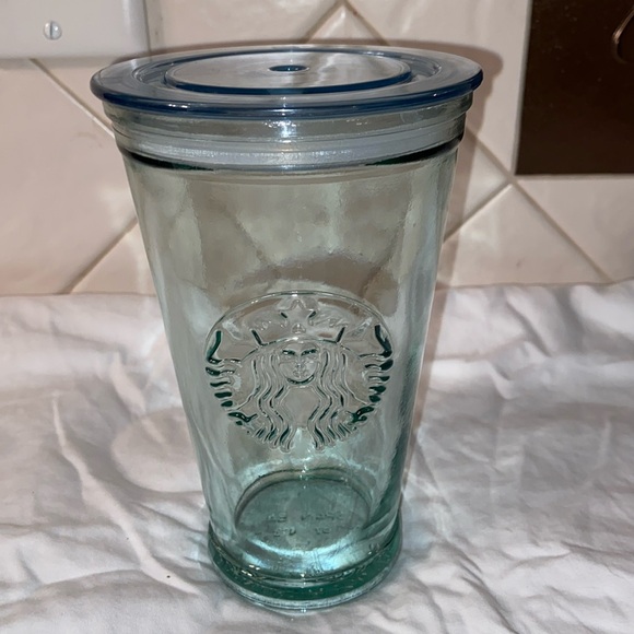 EUC Starbucks Recycled Green Glass Tumbler 16 oz - Picture 1 of 7